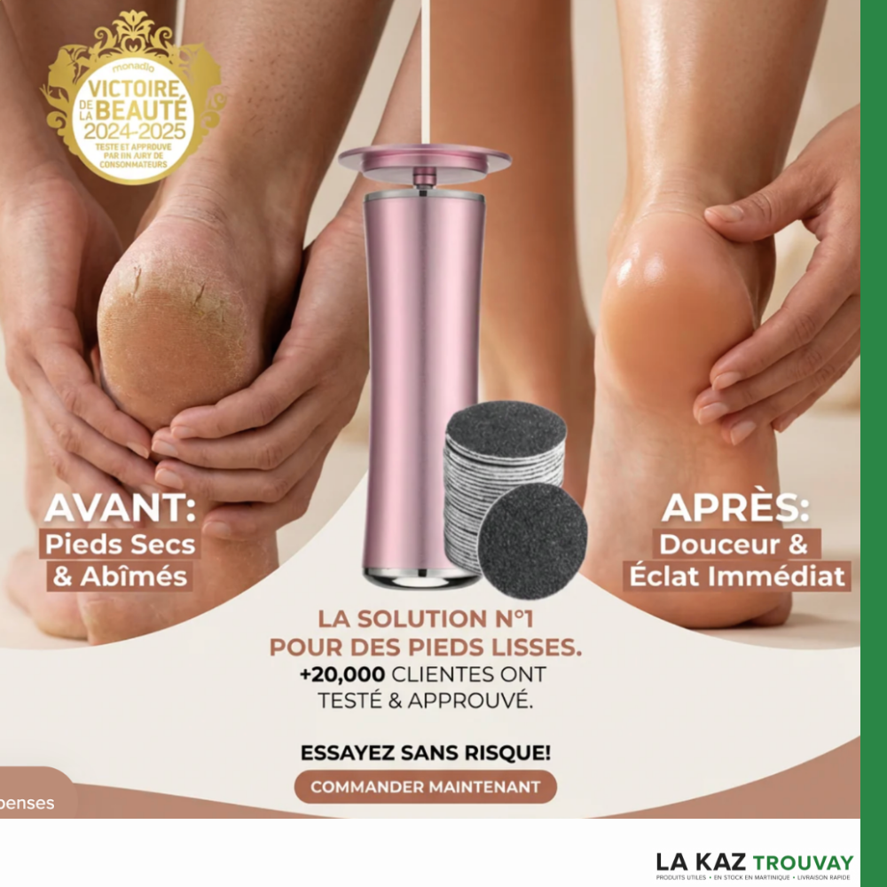 Ponceuse Pied Portable Pro™ – Pieds Doux & Lisses Dès La 1ère Utilisation