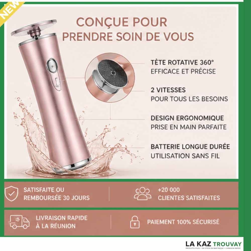 Ponceuse Pied Portable Pro™ – Pieds Doux & Lisses Dès La 1ère Utilisation