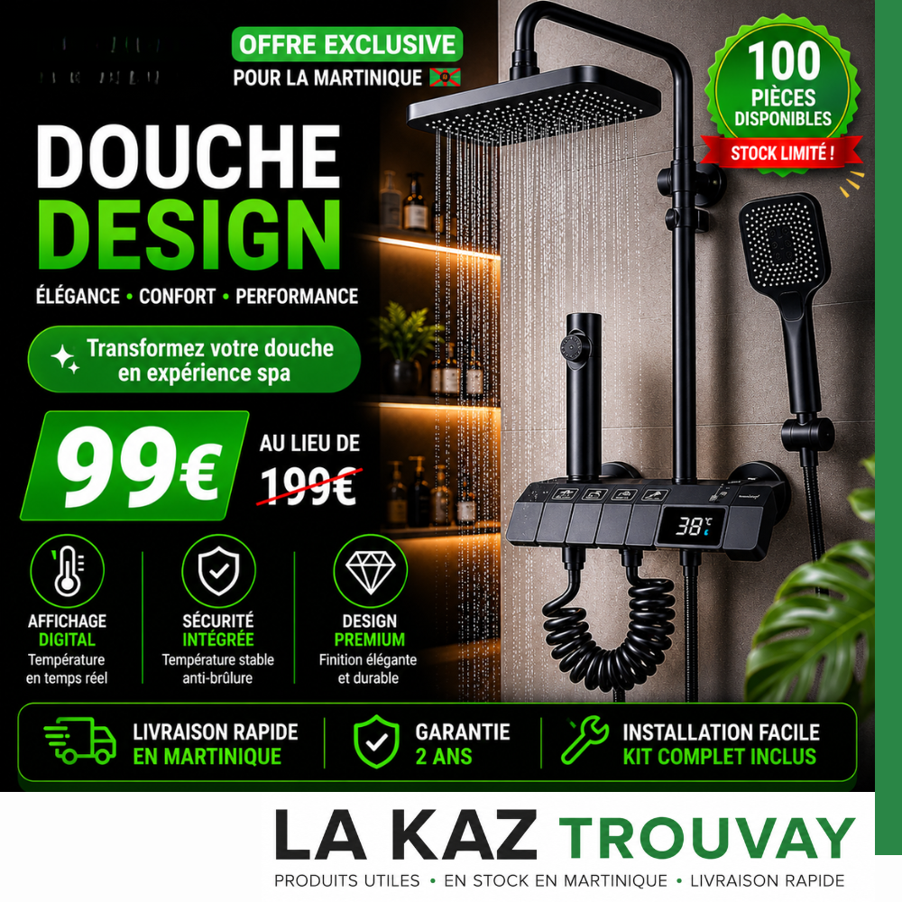 Douche digital Design Premium™ Transformez chaque douche en moment de détente absolue