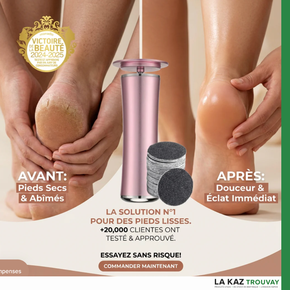 Ponceuse Pied Portable Pro™ – Pieds Doux & Lisses Dès La 1ère Utilisation