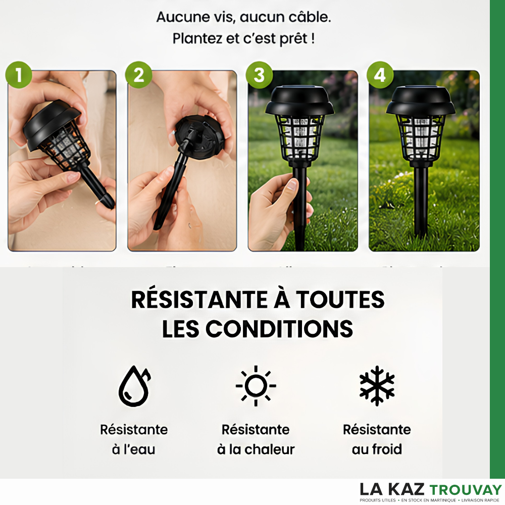 Lampe Solaire Anti-Moustiques – Profitez Enfin de Vos Soirées Sans Insectes