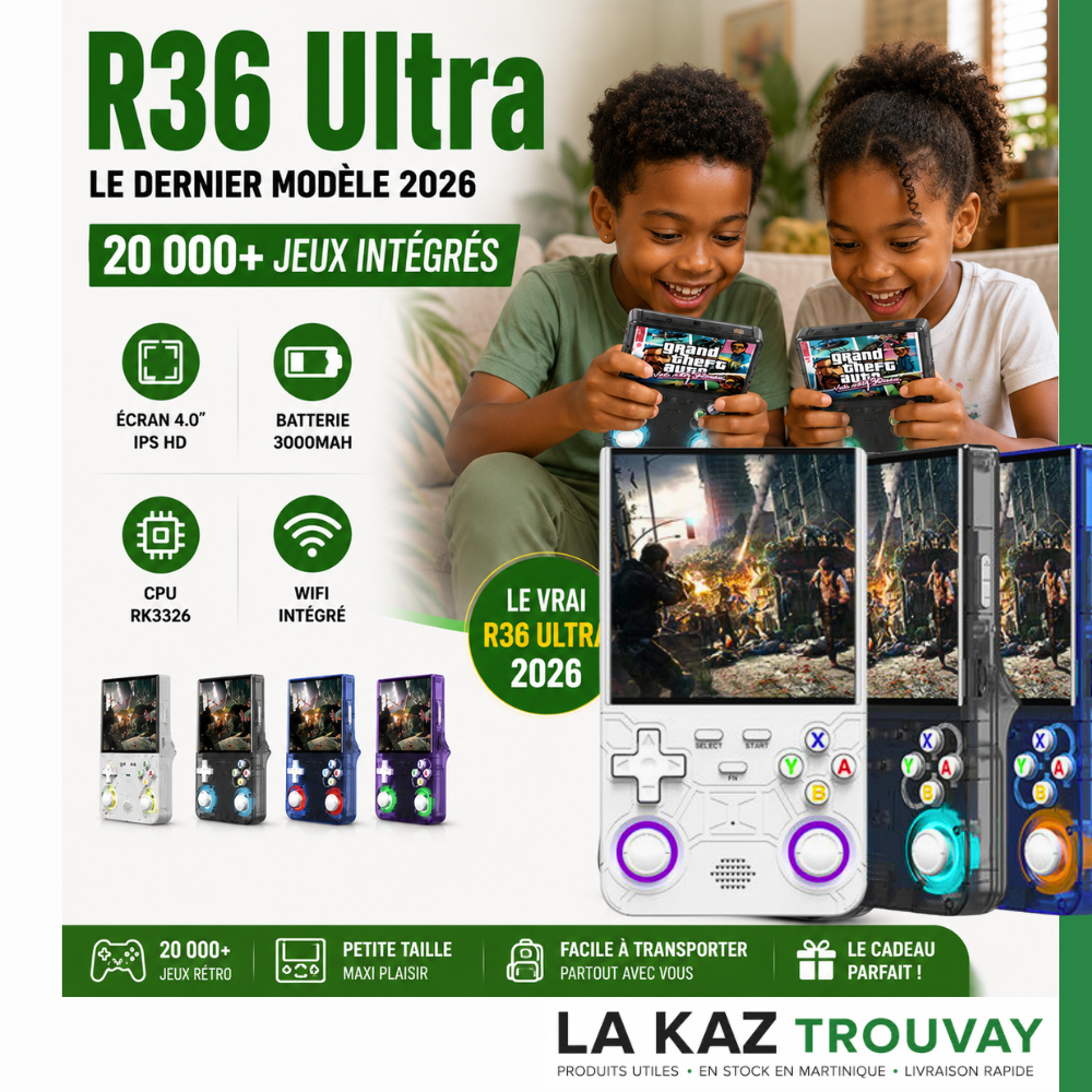 Game console Portable R36 Ultra™ +20 000 de jeux dans votre poche inclus