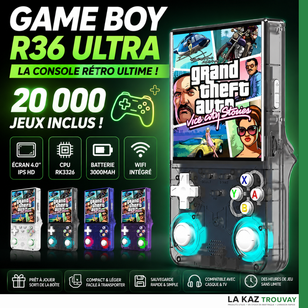 Game console Portable R36 Ultra™ +20 000 de jeux dans votre poche inclus